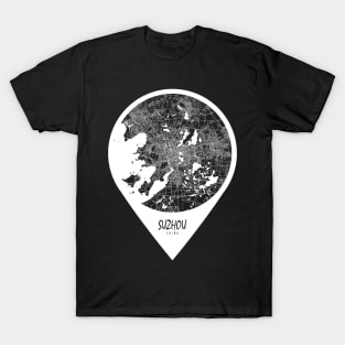 Suzhou, USA City Map - Travel Pin T-Shirt